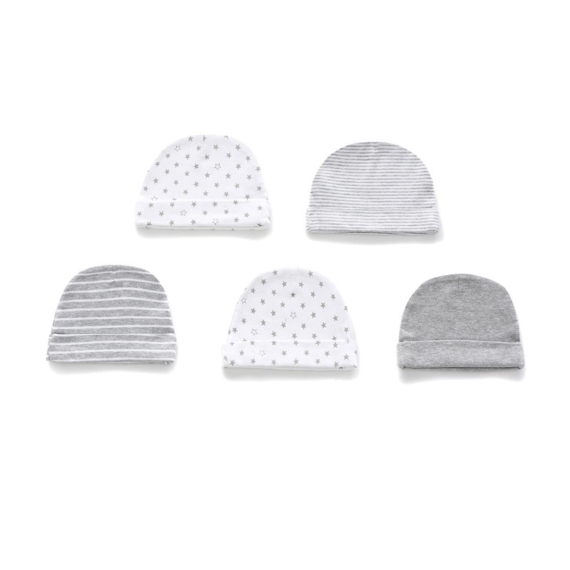 MAMIMAKA Baby Hat and Mittens Set - Newborn Baby Hats Caps for Boys & Girls, 0-6 Months, 100% Cotton - Image 2